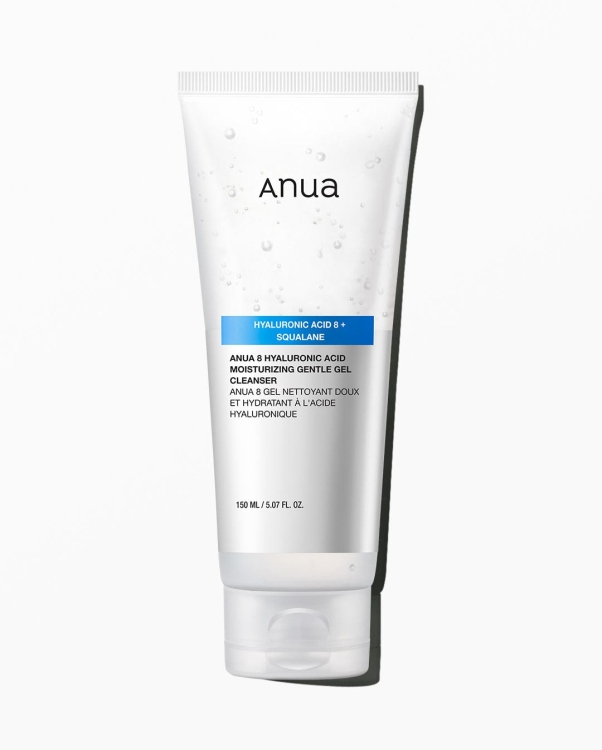 ANUA Moisturizing Gentle Gel Cleanser, Hyaluronic Acid, Squalane, Ceramide, Foaming Facial Korean Cleanser, pH Balance