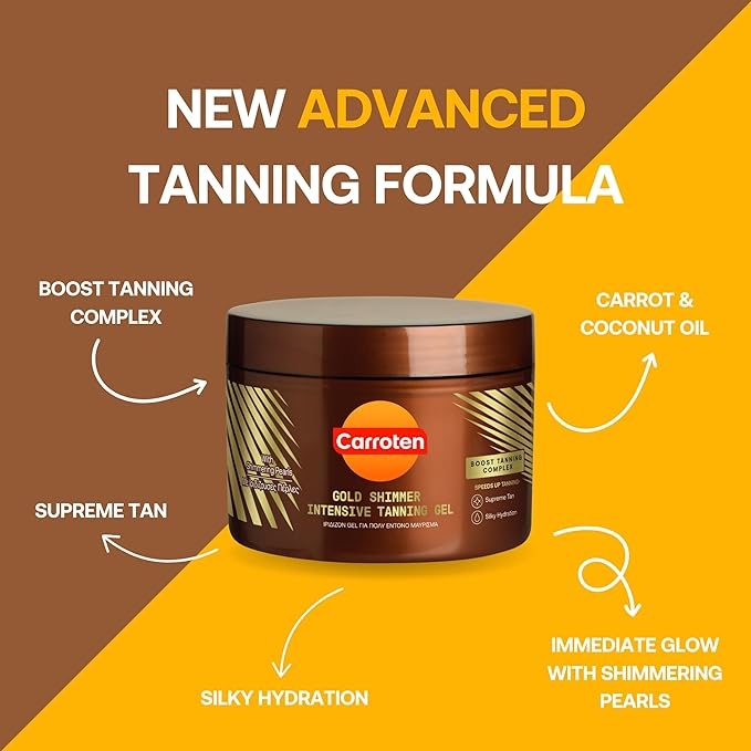 Carroten Gold Shimmer Intensive Tanning Gel 150ml