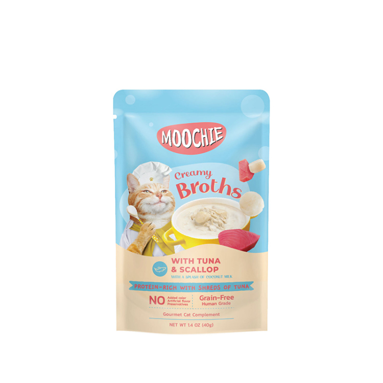 موتشي مرق كريمي مع التونة والإسكالوب