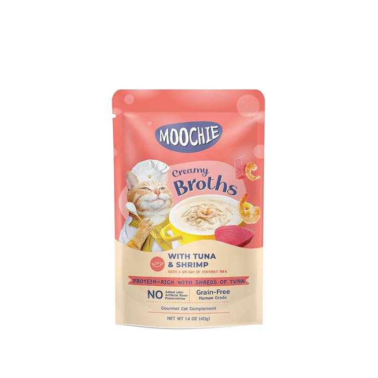  موشي مرق كريمي للقطط الصغيرة بالتونة والجمبري