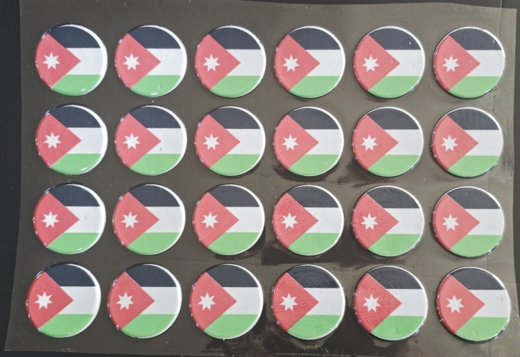 ترانسفير علم الاردن 5 سم 