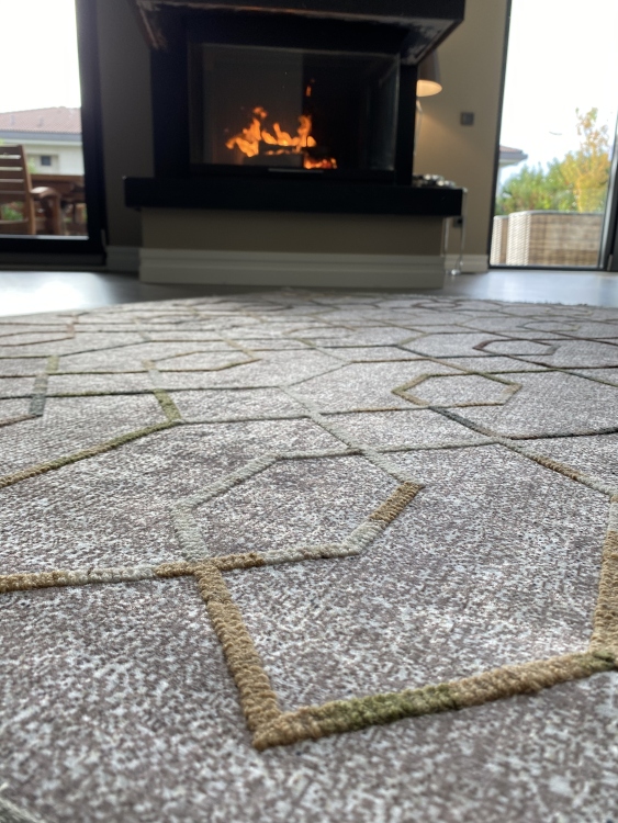 Artisanal Embroidered Rug
