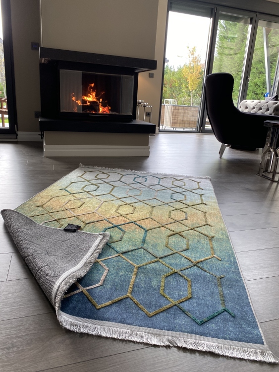 Artisanal Embroidered Rug