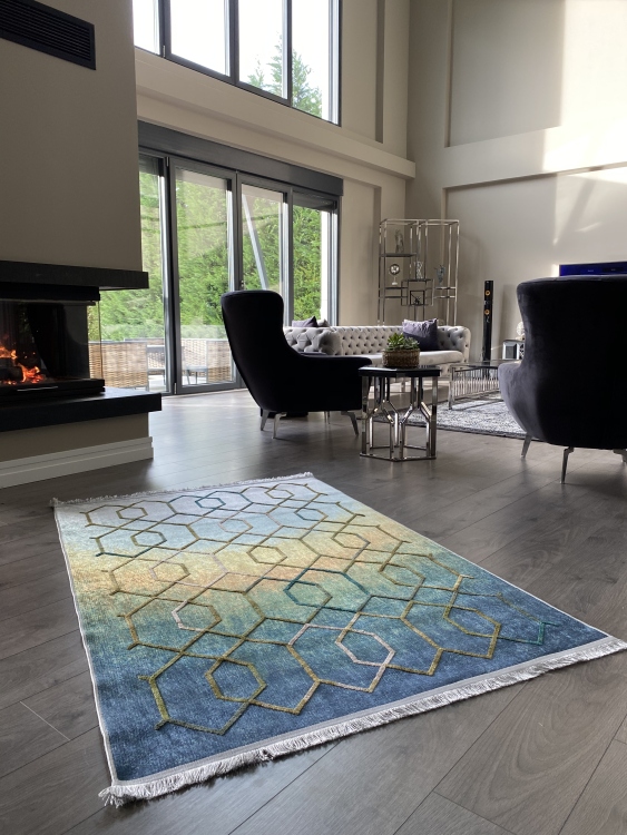 Artisanal Embroidered Rug