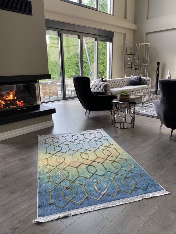 Artisanal Embroidered Rug