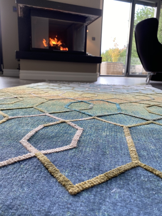 Artisanal Embroidered Rug