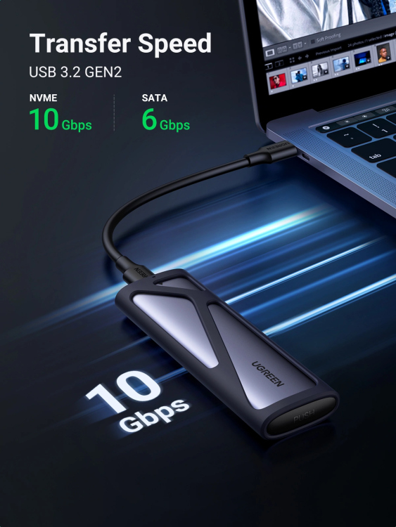 UGREEN 90264 10GBPS M.2 NVME ENCLOSURE