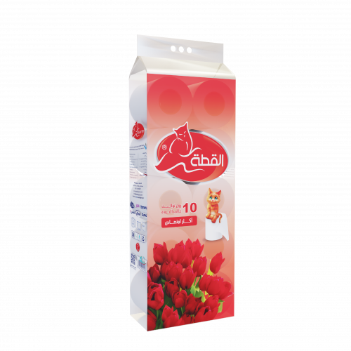 القطة رول تواليت مضغوط 10 حبات