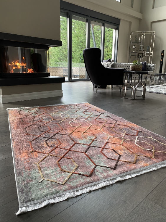 Artisanal Embroidered Rug
