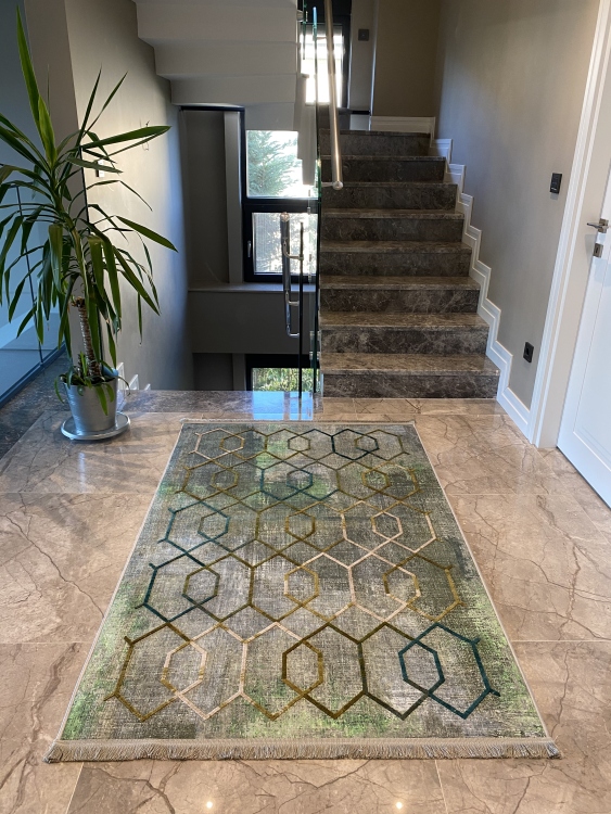 Artisanal Embroidered Rug