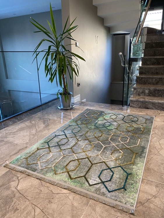 Artisanal Embroidered Rug