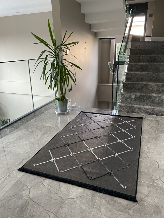 Artisanal Embroidered Rug