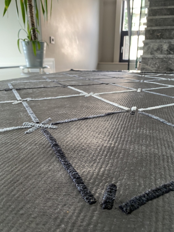 Artisanal Embroidered Rug