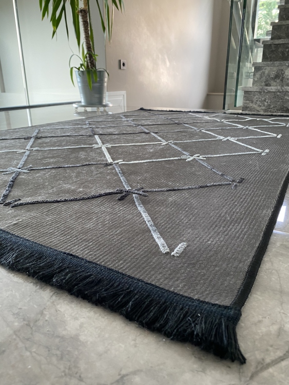 Artisanal Embroidered Rug