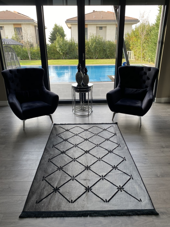 Artisanal Embroidered Rug