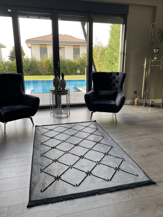 Artisanal Embroidered Rug
