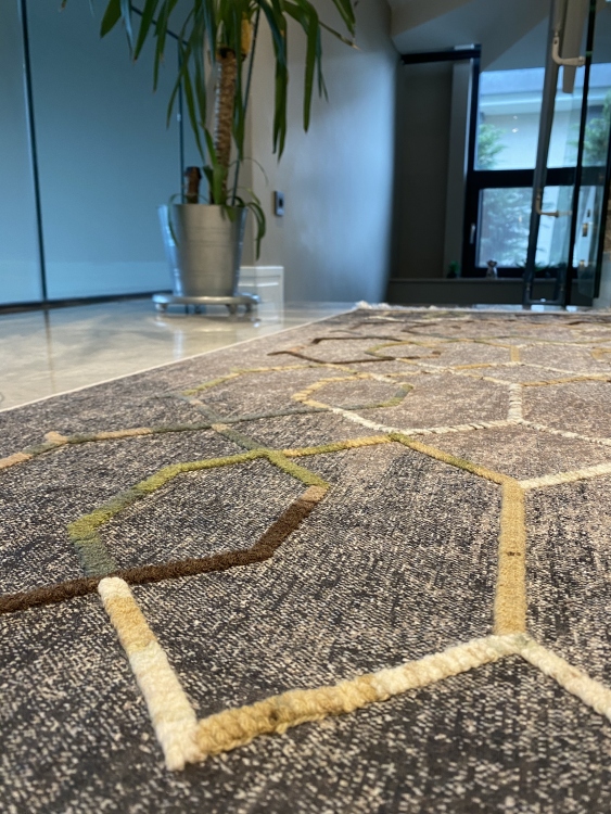 Artisanal Embroidered Rug
