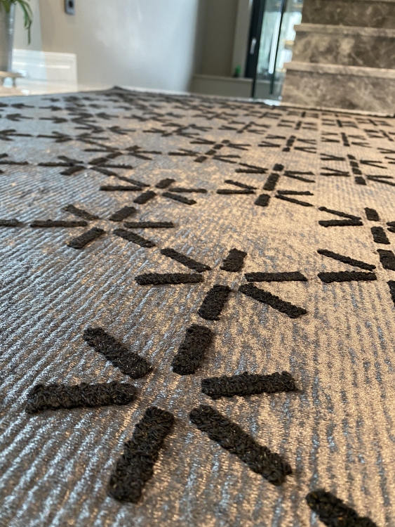 Artisanal Embroidered Rug