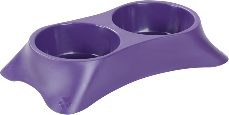 وعاء مزدوج فاخر للطعام والماء للقطط