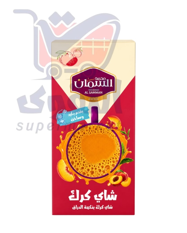 السمان شاي كرك نكهة دراق 20غم*10