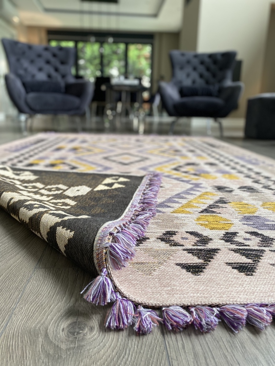 Natural thread rugs