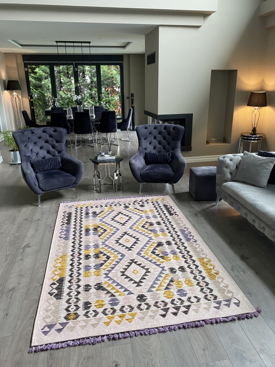 Natural thread rugs