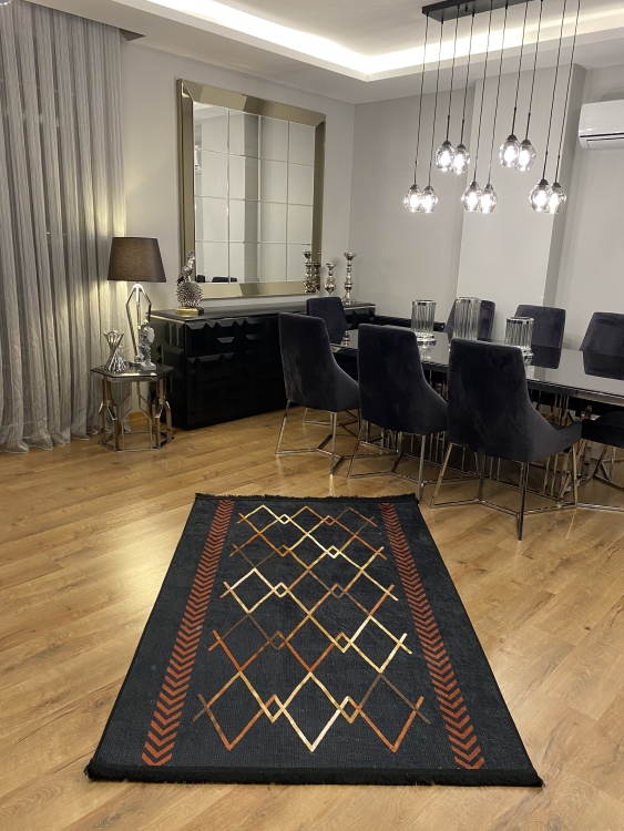 Artisanal Embroidered Rug