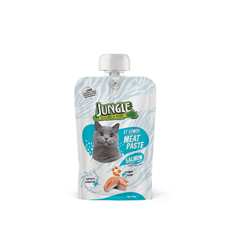  جنغل معجون لحم طري للقطط بالسلمون والدجاج