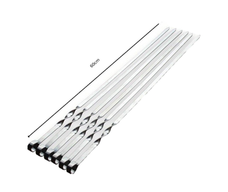 Skewers for BBQ Stainless Steel - 6 pcs