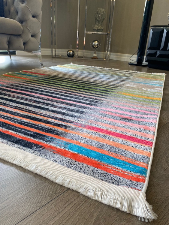 This rug bamboo texture, bringing a natural and organic feel to your home decor .