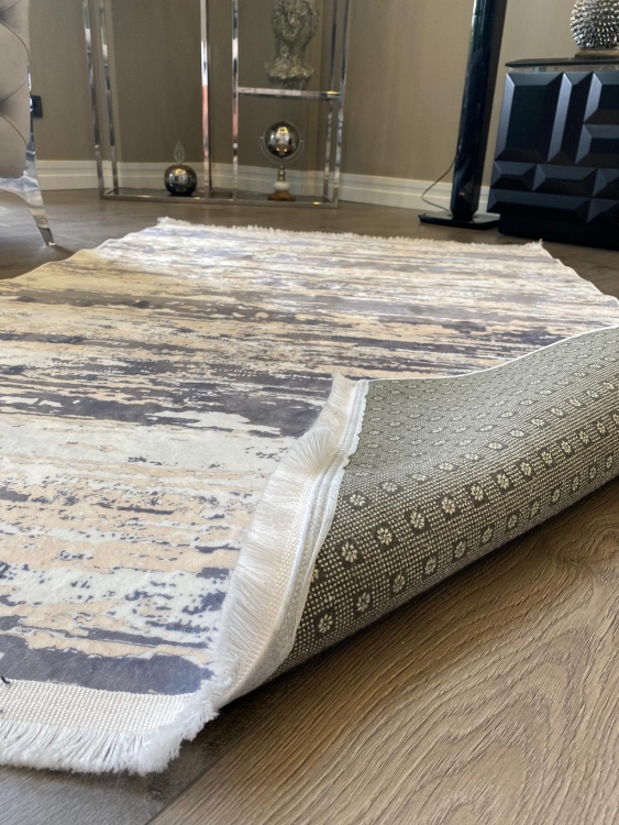 This rug bamboo texture, bringing a natural and organic feel to your home decor .