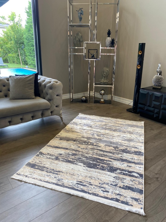 This rug bamboo texture, bringing a natural and organic feel to your home decor .