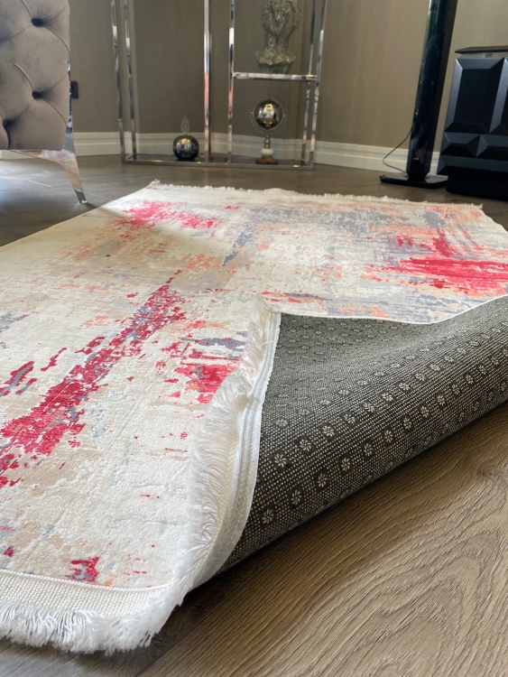 This rug bamboo texture, bringing a natural and organic feel to your home decor .