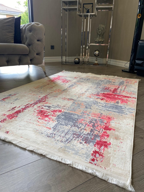This rug bamboo texture, bringing a natural and organic feel to your home decor .