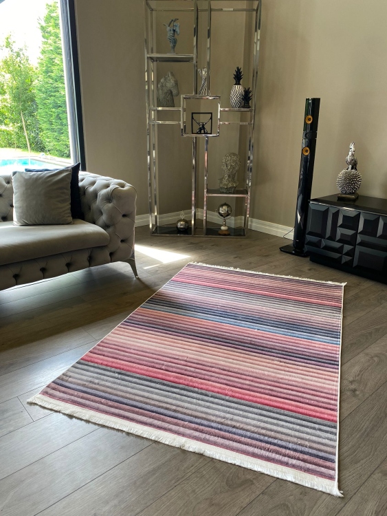 This rug bamboo texture, bringing a natural and organic feel to your home decor .