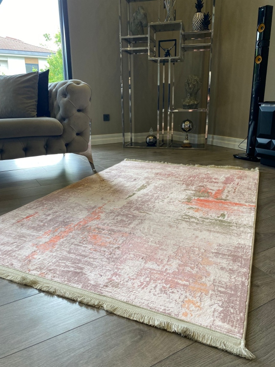 This rug bamboo texture, bringing a natural and organic feel to your home decor .
