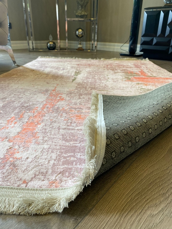 This rug bamboo texture, bringing a natural and organic feel to your home decor .