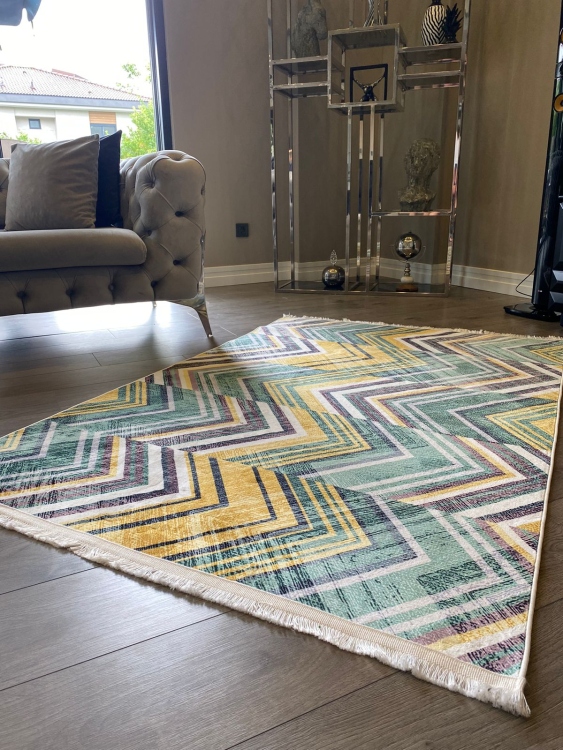 This rug bamboo texture, bringing a natural and organic feel to your home decor .
