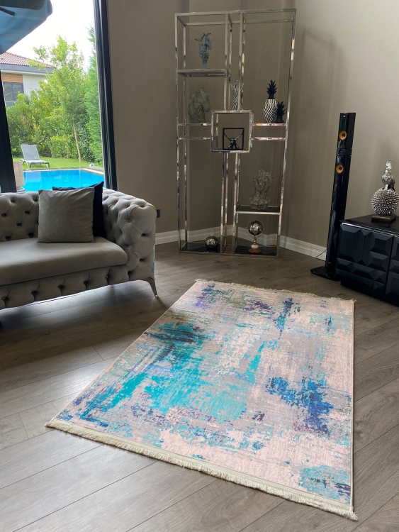 This rug bamboo texture, bringing a natural and organic feel to your home decor .