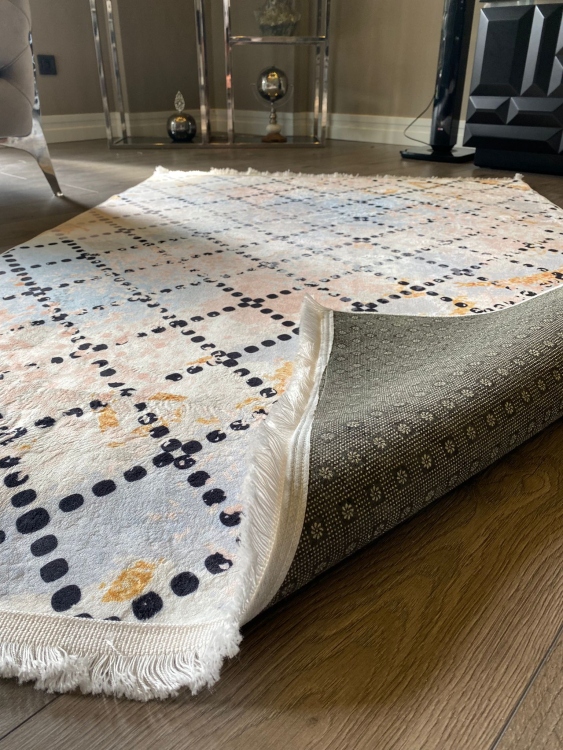 This rug bamboo texture, bringing a natural and organic feel to your home decor .