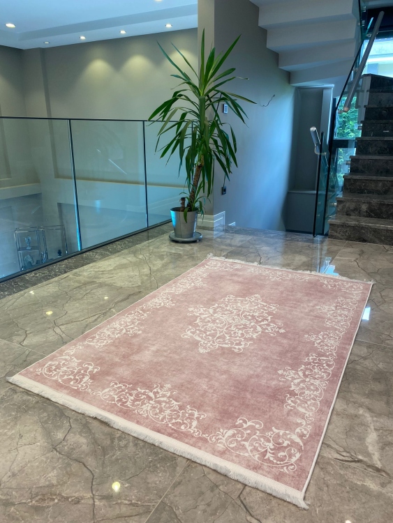 This rug bamboo texture, bringing a natural and organic feel to your home decor .
