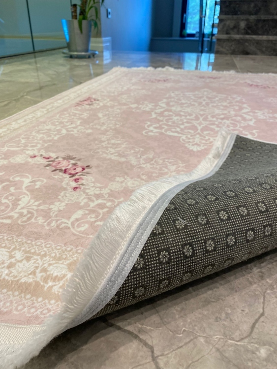 This rug bamboo texture, bringing a natural and organic feel to your home decor .