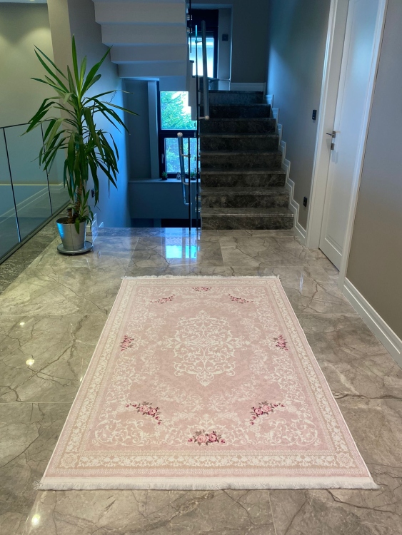 This rug bamboo texture, bringing a natural and organic feel to your home decor .