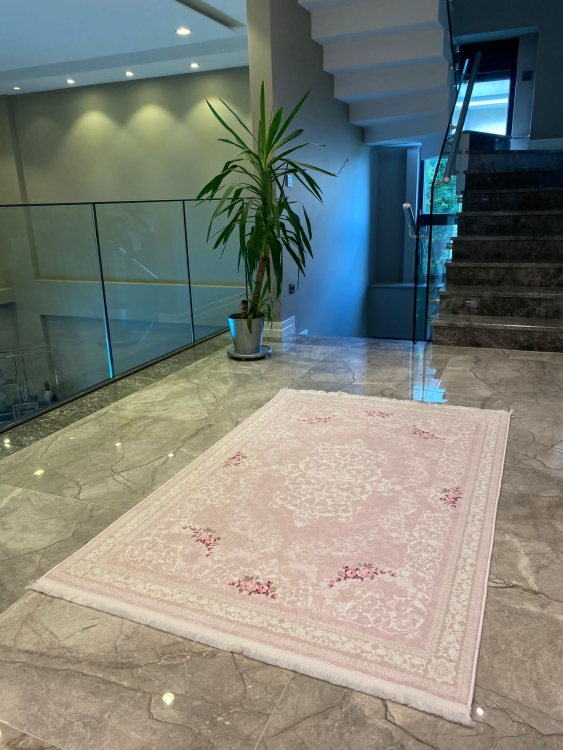 This rug bamboo texture, bringing a natural and organic feel to your home decor .