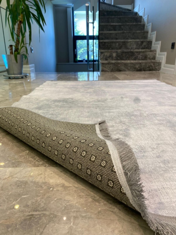 This rug bamboo texture, bringing a natural and organic feel to your home decor .