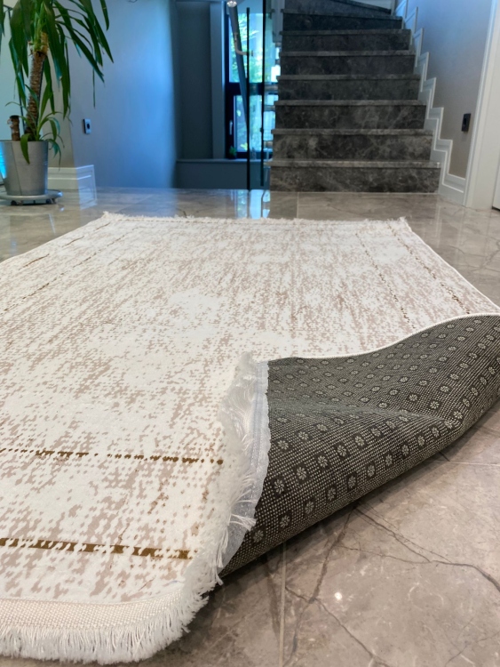 This rug bamboo texture, bringing a natural and organic feel to your home decor .