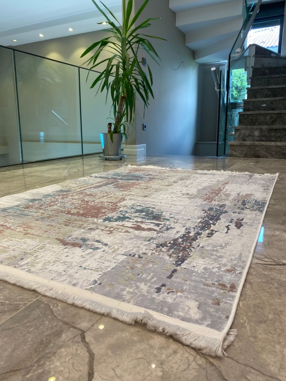 This rug bamboo texture, bringing a natural and organic feel to your home decor .