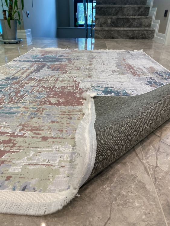 This rug bamboo texture, bringing a natural and organic feel to your home decor .