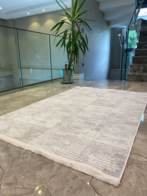 This rug bamboo texture, bringing a natural and organic feel to your home decor .