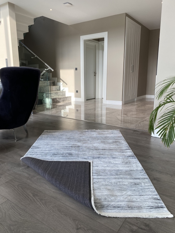 This rug bamboo texture, bringing a natural and organic feel to your home decor .